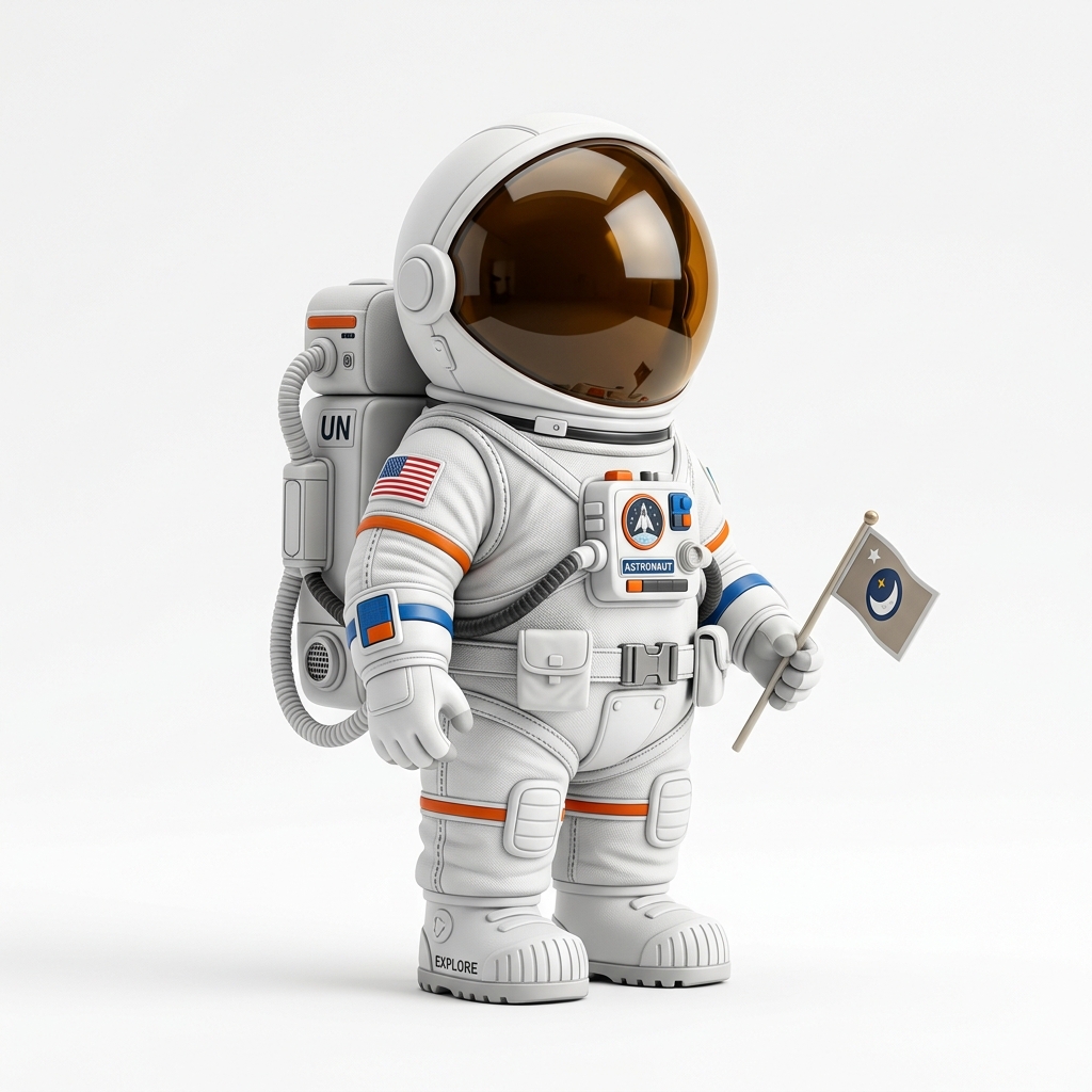 Astronaut figurine photo used as the source image